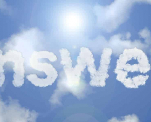 Wolken mit dem Schriftzug "answers"