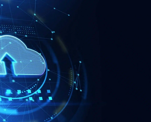 schematische Darstellung eines Uploads in die Cloud